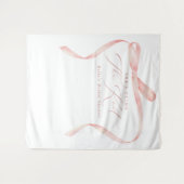 BELLA Blush Bow Sie bindet das Brautparty des Knot Wandteppich (Vorderseite (Horizontal))