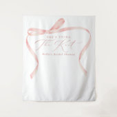 BELLA Blush Bow Sie bindet das Brautparty des Knot Wandteppich (Vorderseite)