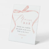 BELLA Blush Bow Sie bindet den Knoten Mimosa Bar Sockelschild (Vorderseite)