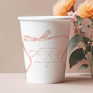 BELLA Blush Bow Sie knüpft den Knoten Junggesellin Pappbecher