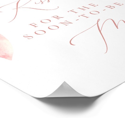 BELLA Blush Bow Tying the Knot Kisses für Mrs. Poster (Ecke)