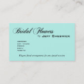 Bella BrautBlumengesteckespecial-Dank Visitenkarte (Rückseite)