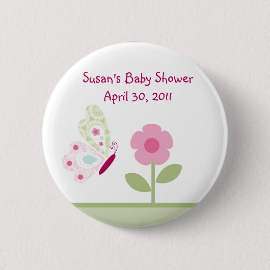 Bella Butterfly Blume Button/Buttone Button (Vorderseite)