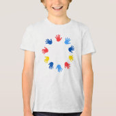 Bella+Canvas Camiseta Tri-blend para Jovens Mãos Tri-Blend Shirt (Vorderseite)