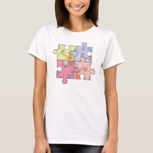 Bella+Canvas Fließendes Kreis-Top Puzzle vintage T-Shirt