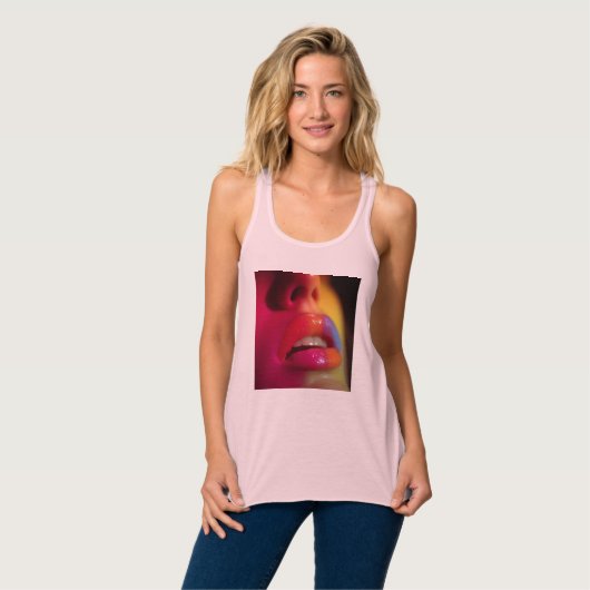 Bella+Canvas Flowy Racerback Tank Top (Vorderseite Vollansicht)