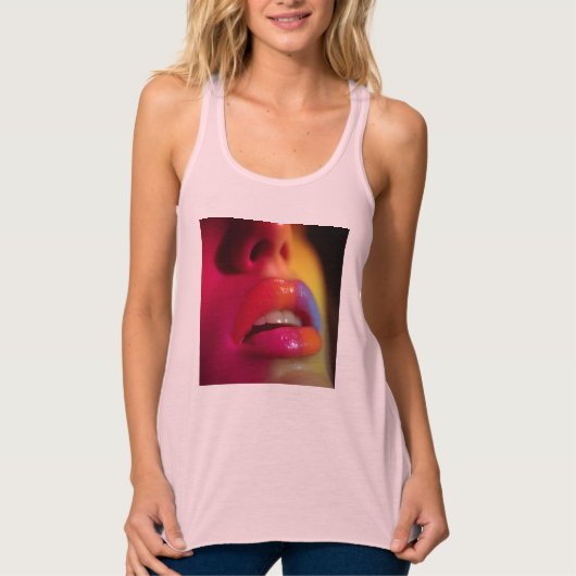 Bella+Canvas Flowy Racerback Tank Top (Vorderseite)