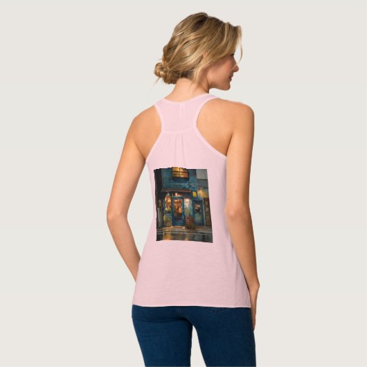 Bella+Canvas Flowy Racerback Tank Top (Rückseite Vollansicht)