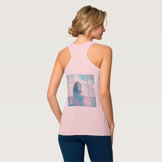 Bella+Canvas Flowy Racerback Tank Top (Rückseite Vollansicht)