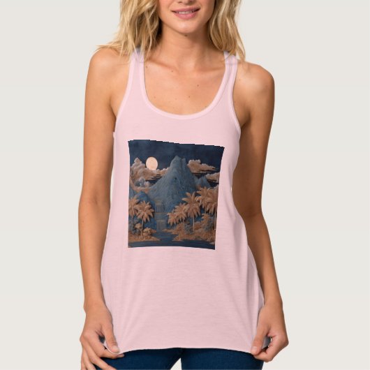 Bella+Canvas Flowy Racerback Tank Top (Vorderseite)