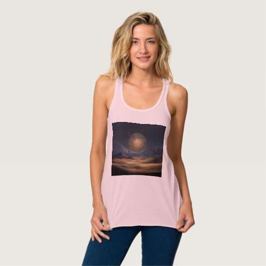 Bella+Canvas Flowy Racerback Tank Top (Vorderseite Vollansicht)