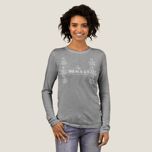 Bella+Canvas Tri-Blend Langarmshirt (grau lebendig Shirt (Volle Vorderseite)