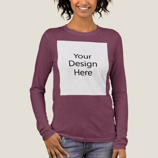 Bella+Canvas Tri-Blend Langarmshirt Marine Shirt (Vorderseite)