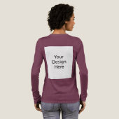 Bella+Canvas Tri-Blend Langarmshirt Marine Shirt (Voller Rückseite)