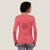 Bella+Canvas Tri-Blend Langarmshirt Rot Shirt (Voller Rückseite)