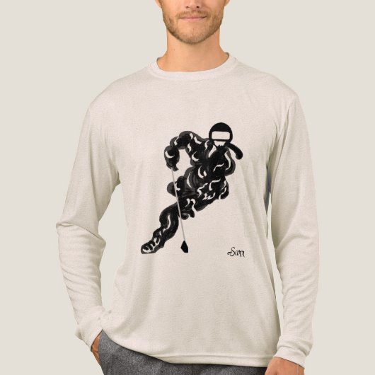 Bella Canvas Tri-blend Long Sleeve Shirt : Hockey (Vorderseite)