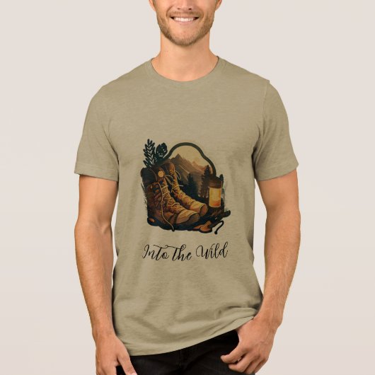 Bella+Canvas Tri-Blend T-Shirt, Olive Shirt (Vorderseite)
