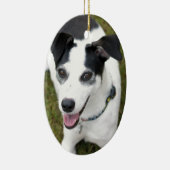 Bella der Rettungs-Hund Keramikornament (Rechts)