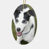 Bella der Rettungs-Hund Keramikornament (Links)