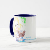 Bella die verrückte Yorkie Baby-Karikatur-Tasse Tasse (Vorderseite Links)
