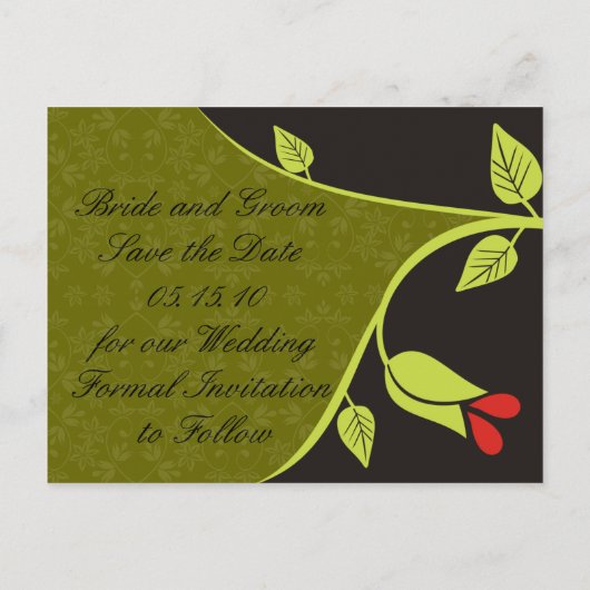 Bella Flora Save the Date Postkarten (Rückseite)