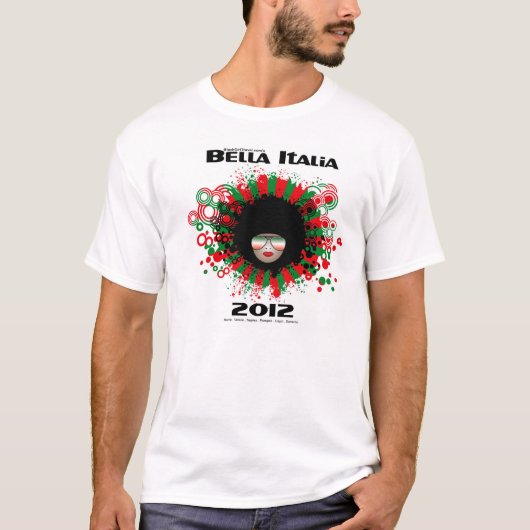 Bella Italien 2012 Mann-T-Shirt für einen roomier T-Shirt (Vorderseite)