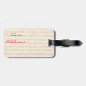 Bella Italien Pfingstrose Gepäckanhänger (Rückseite horizontal)