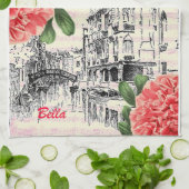 Bella Italien Pfingstrose Geschirrtuch (Gefaltet)