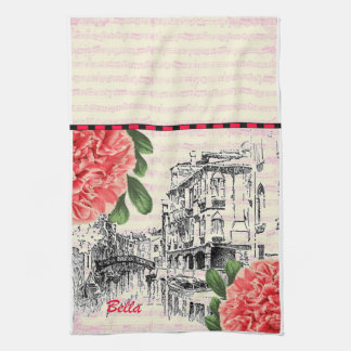 Bella Italien Pfingstrose Geschirrtuch
