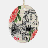 Bella Italien Pfingstrose Keramik Ornament (Rechts)