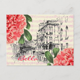 Bella Italien Pfingstrose Postkarte