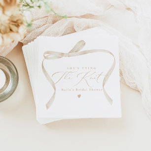 BELLA Ivory Bow Sie bindet das Brautparty des Knot Serviette