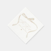 BELLA Ivory Bow Sie bindet das Brautparty des Knot Serviette (Ecke)