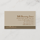 Bella Kuchen-Visitenkarte Visitenkarte (Rückseite)