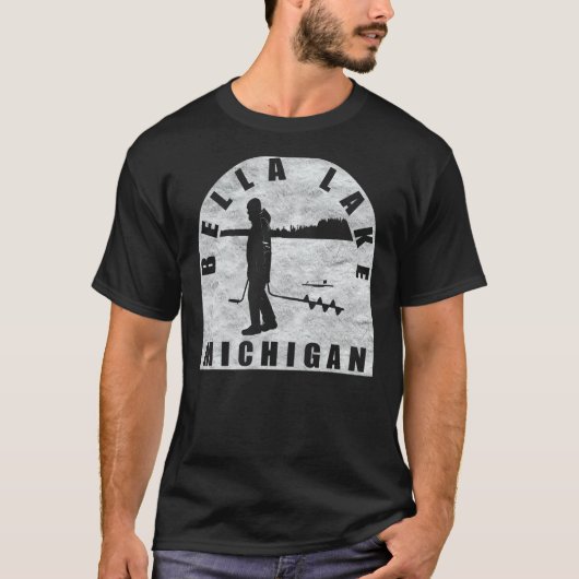 Bella Lake Ice Fischen T-Shirt (Vorderseite)