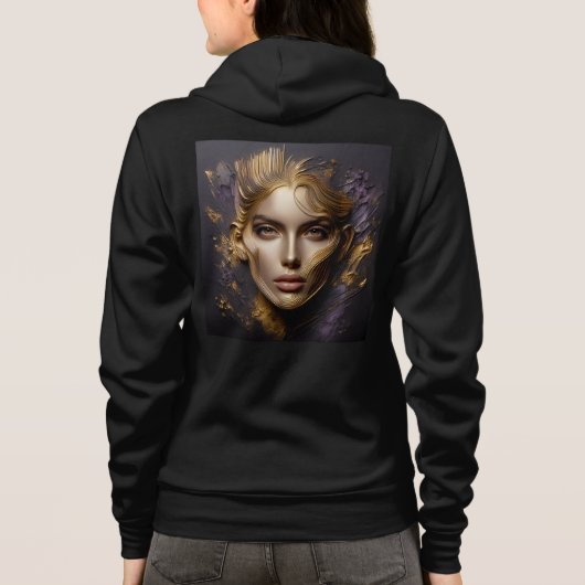 Bella+Leinwand Full-Zip Sweatshirts mit Kunstwerk (Rückseite)