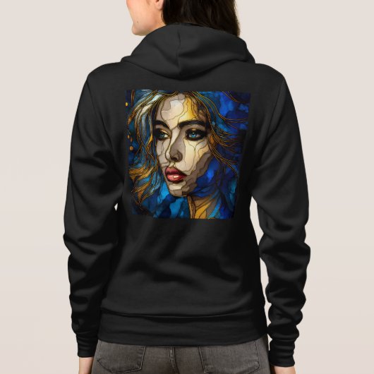 Bella+Leinwand Full-Zip Sweatshirts mit Kunstwerke (Rückseite)