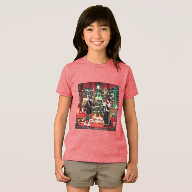 Bella+Leinwand Jugend-Tri-Mix-T - Shirt (Vorderseite Voll)