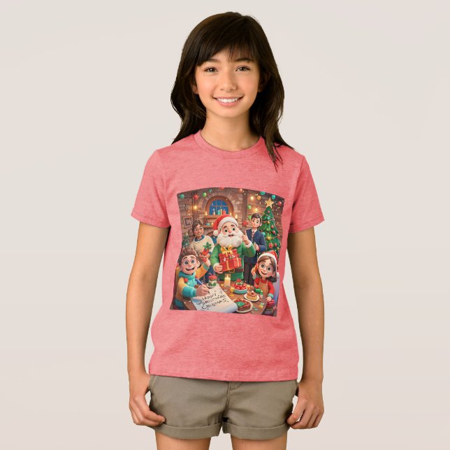Bella+Leinwand Jugend-Tri-Mix-T - Shirt (Vorderseite Voll)