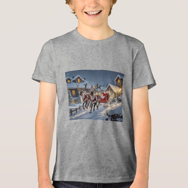 Bella+Leinwand Jugend-Tri-Mix-T - Shirt (Vorderseite)