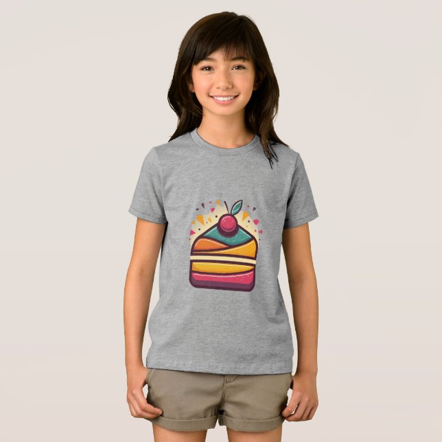 Bella+Leinwand Jugendkuchendesign Tri-Blend Shirt (Vorderseite Voll)