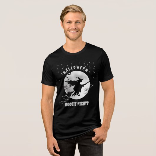 Bella+Leinwand Tri-Mix Halloween Boogie Night Tri-Blend Shirt (Vorderseite voll)