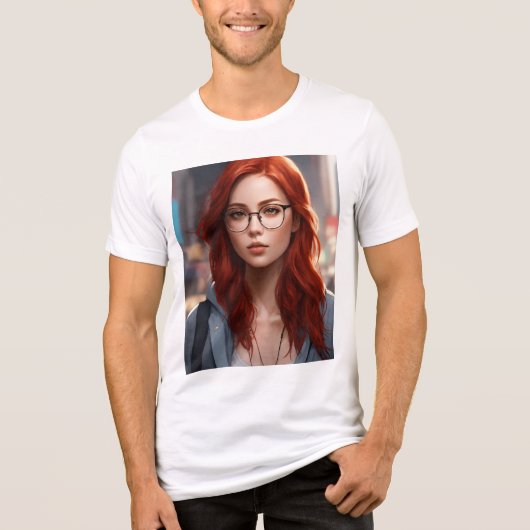 Bella+Leinwand Tri-mix T - Shirt, weiß, Erwachsene Tri-Blend Shirt (Vorderseite)