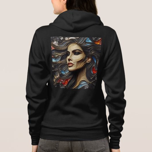 Bella+Leinwand Vollzip Sweatshirts mit Kunstwerken (Rückseite)