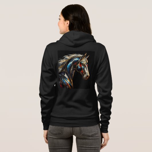 Bella+Leinwand Vollzip Sweatshirts mit Kunstwerken (Schwarz voll)