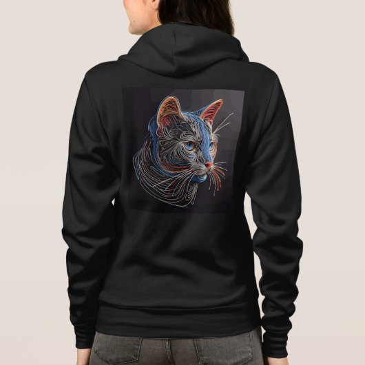 Bella+Leinwand Vollzip Sweatshirts mit Kunstwerken (Rückseite)