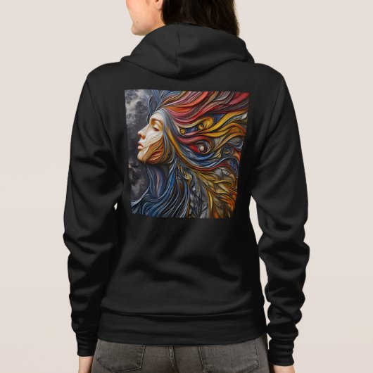 Bella+Leinwand Vollzip Sweatshirts mit Kunstwerken (Rückseite)