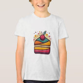 Bella+Leinwand Youth Tri-Blend Cake Design Tri-Blend Shirt (Vorderseite)
