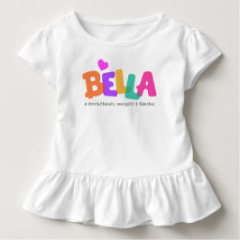 Bella Name bedeutet Girl Bubble Briefe Kleidung Baby T-shirt
