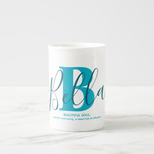 Bella Name Bedeutung Monogramm  Porzellantasse (Vorderseite)